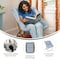Flash Furniture Archer 28-in Oversized Portable Faux Fur Folding Saucer Chair, Dusty Aqua Faux Fur/Soft Gold Frame FV-FSC-027-DTAQ-SGD-GG - alternate 6